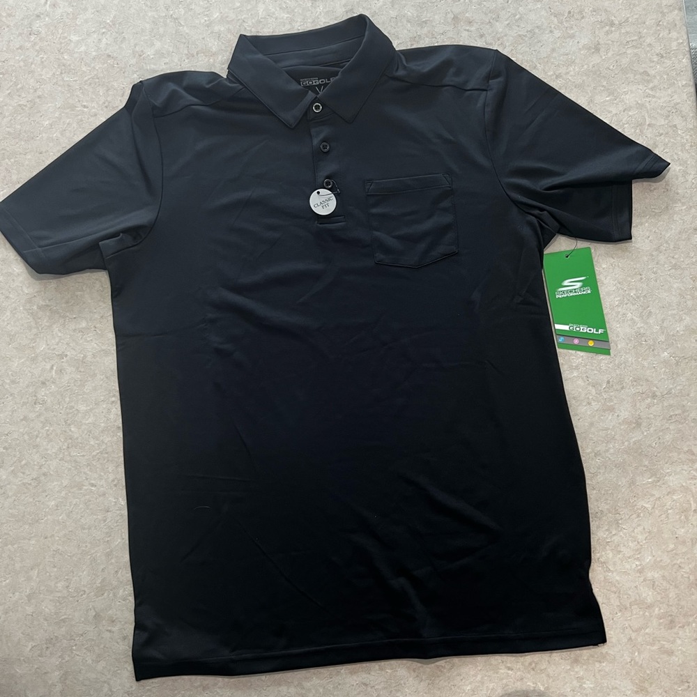 Skechers Medium Go Golf Polo Black NWT